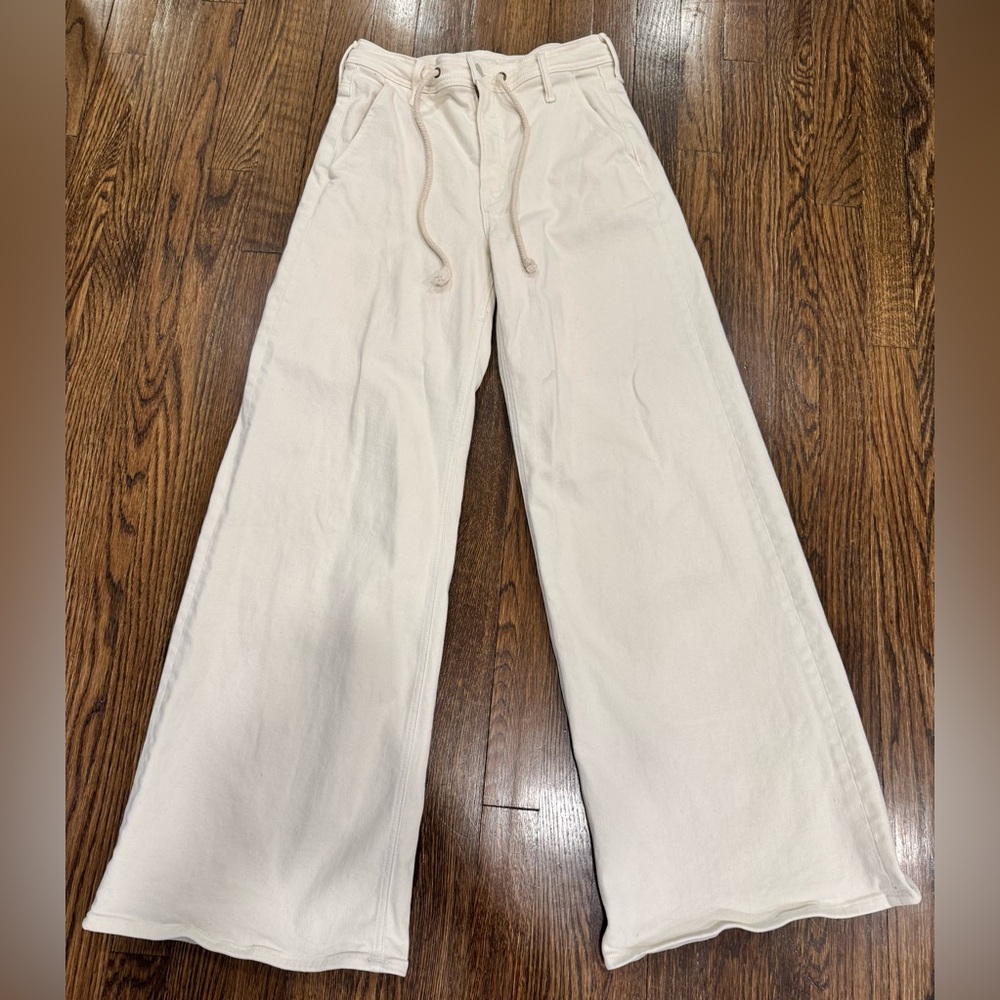 Mother Jeans Womens 26 The Drawn Undercover Prep Sneak Wide Leg In Second Chance